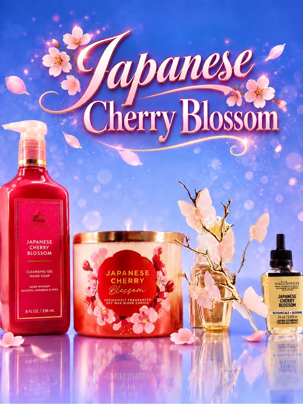 🌸 BBW Japanese Cherry Blossom Butterfly Gift Set 🦋